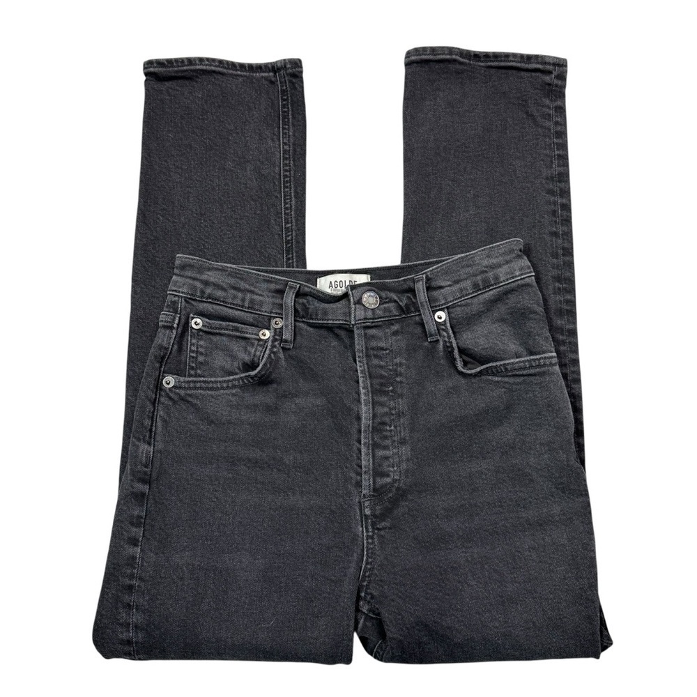 Agolde Riley High Rise Straight Crop Jeans In Panoramic Size 28 - Picture 3 of 8